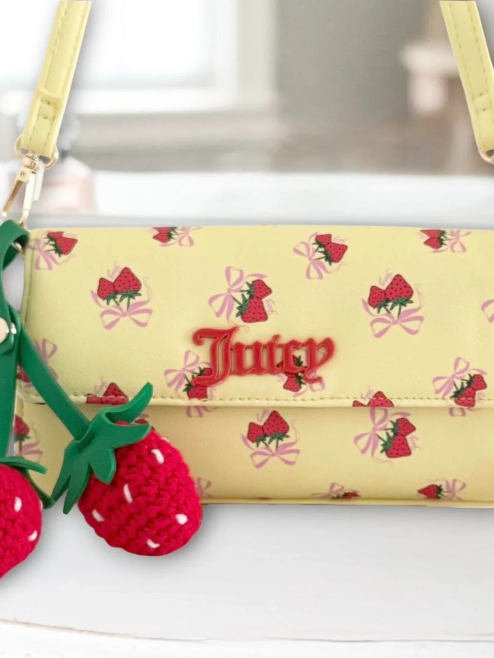 Juicy Couture Yellow Kids Strawberry Crossbody with Charm